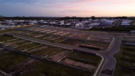 Sunrise as construction kicks off at The Grange